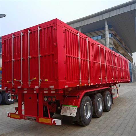 3 Axle 4 Axle Fence Drop Side Board Sidewall Trailer With Enclosed