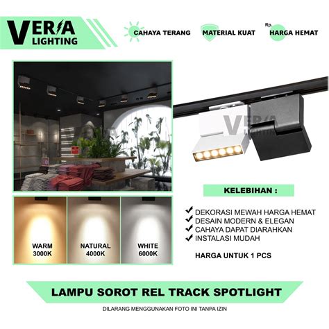 Jual Lampu Sorot Rell Track LED Rel 10 Watt 20 Watt Spotlight Spot 10W