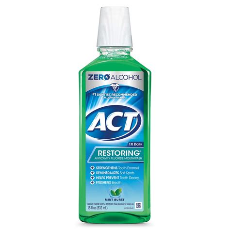 Act Restoring Anticavity Fluoride Mouthwash With Zero Alcohol Mint