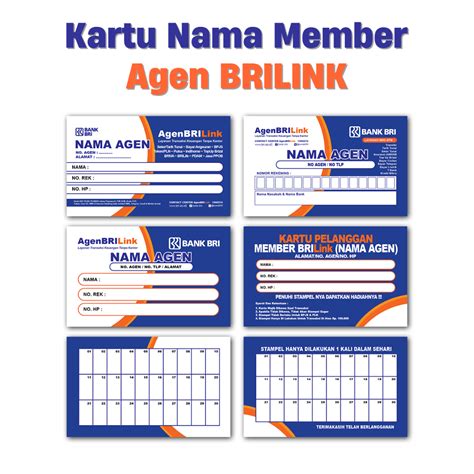 Jual Kartu Nama Member Agen Brilink Kartu Pelanggan Brilink New 2024 Shopee Indonesia