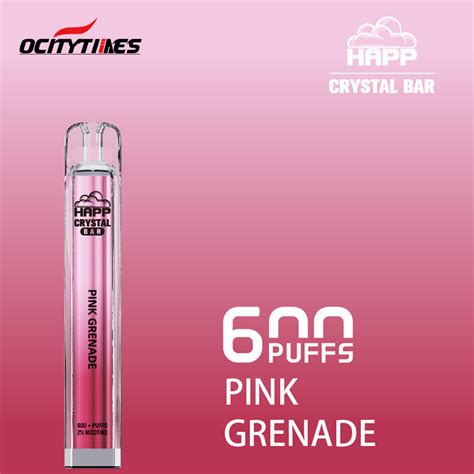 Great Taste E Cigarette Happ Crystal Bar 600 Puffs Mesh Coil Disposable