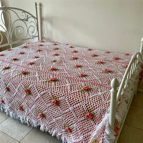 Crocheted Bedspread Etsy