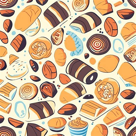 Premium Vector Bakery Seamless Pattern Or Background Design Doodle