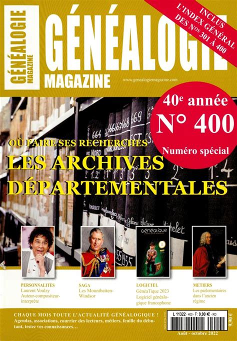 Abonnement Généalogie magazine Presse de France