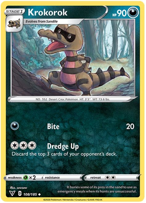 Krokorok Vivid Voltage 108 Pokemon Card