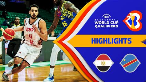 Egypt Congo DR Basketball Highlights FIBAWC 2023 Qualifiers