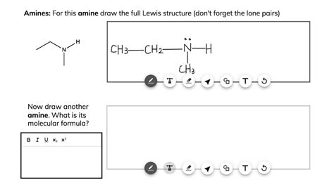 Solved Amines For This Amine Draw The Full Lewis Structure Dont