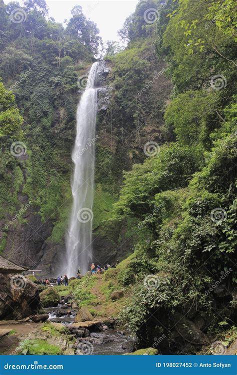 Waterfall In Curug Cimahi In Bandung Indonesia Editorial Photography