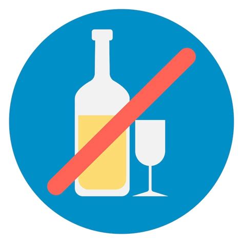 Se Al De Advertencia De Alcohol Prohibido No Beber Bebidas Vector Premium