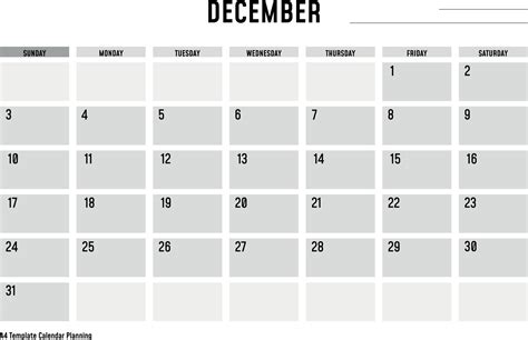 PrintA4 Template Calendar Planning December 11579440 Vector Art at Vecteezy