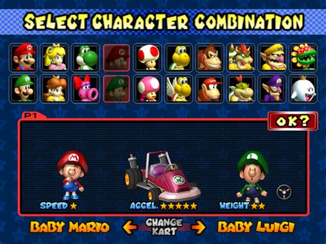 File MKDD Baby Mario Baby Luigi Character Select Png Super Mario Wiki