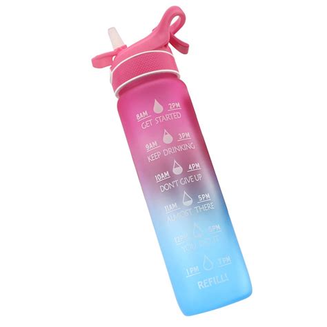 Wovilon 32 Oz Water Bottles With Times To Drink And Straw Motivational Water Bottle With Time