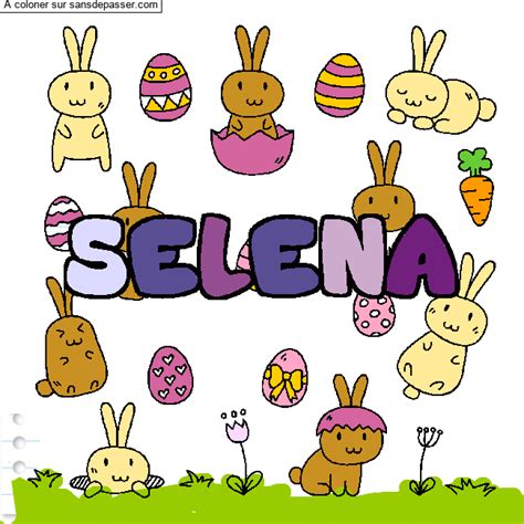 Coloriage Pr Nom Selena D Cor Paques Sans D Passer