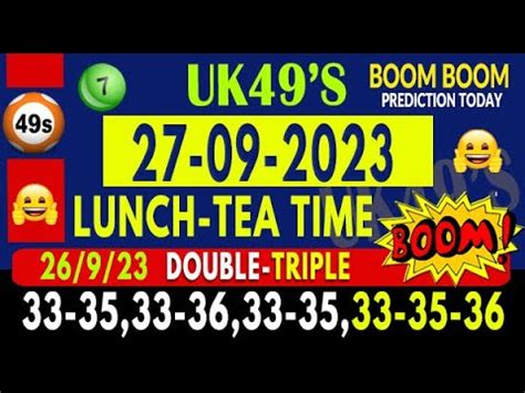 27 9 2023 UK49S DOUBLE TRIPPLE POSSIBLE COMBINATION FOR LUNCHTIME AND