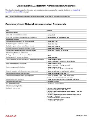 Fillable Online 3 Network Administration Cheatsheet Fax Email Print