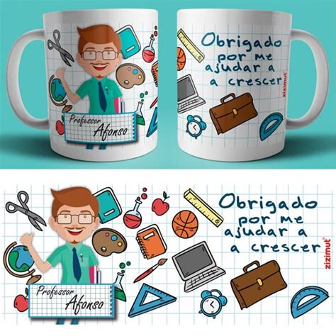 caneca professor nome Canecas Canecas de café personalizadas