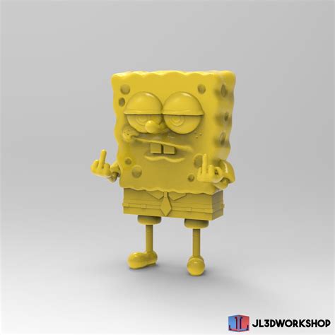 Jl3d Figure / Figure 64 1/64 Scale Spongebob Sponge Bob Middle Finger ...