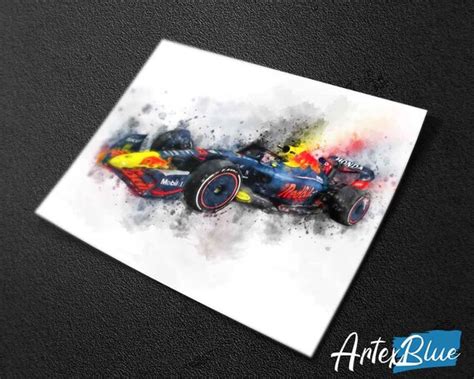 Red Bull Formula 1 Watercolor Poster Formula 1 Art Print Etsy