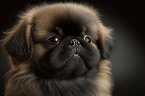 Premium Photo Photographic Macro Of A Pekingese Short Hair Puppy