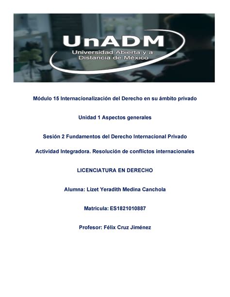 M U S Limc Tarea M Dulo Internacionalizaci N Del Derecho En