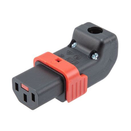 ACPC-C13LU C13 LOCKING CONNECTOR, UP ANGLE | ShowMeCables.com