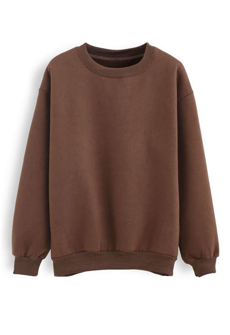 Brown Oversized Sweatshirt Retro Indie And Unique Fashion