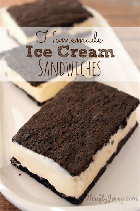 Homemade Ice Cream Sandwiches Recipe - Thrifty Jinxy