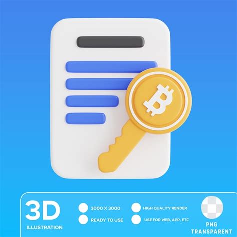 Premium PSD Psd Bitcoin Key Agreement 3d Illustration