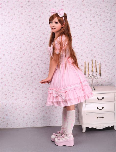 Sweet Pink Lotila Op Dress And Cape With Bows And Ruffles