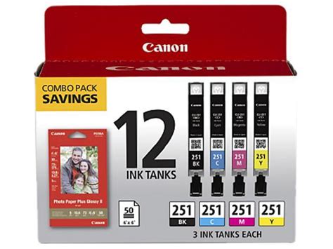 Canon Cli Ink Cartridge Combo Pack Black Cyan Magenta Yellow