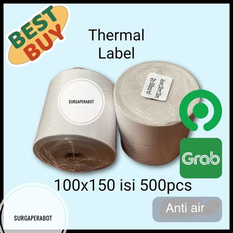 Jual Label Thermal 100 X 150 Isi 500 Pcs Kertas Sticker Barcode A6