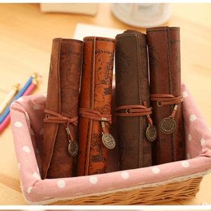 Personalized Leather Pu Pencil Roll Up Case Paint Brush Case