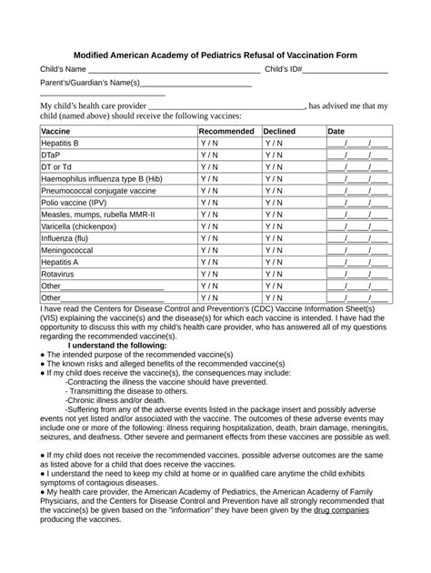 Refusal To Vaccinate Form Spanish Fill Out Sign Online Dochub