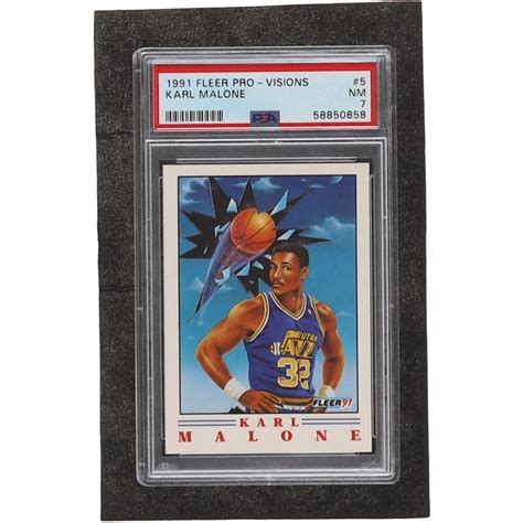 Karl Malone 1991 92 Fleer Pro Visions 5 PSA 7 Pristine Auction