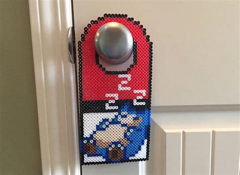 Sleeping Snorlax Pokemon Door Hanger Perler Beads Crafts Bead Art