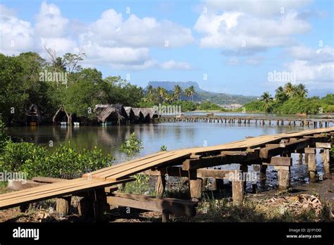 Baracoa Cuba Rio Miel Wooden Bridge Part Of Alejandro De Humboldt