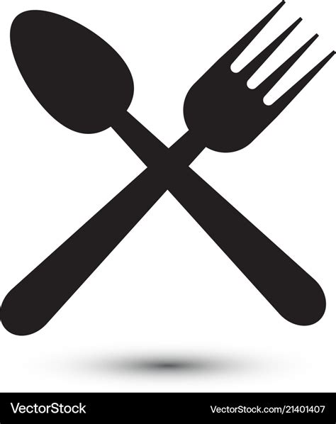 Spoon And Fork Graphic Design Template Royalty Free Vector