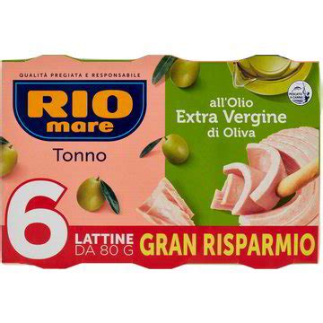 Tonno All Olio Extra Vergine Di Oliva X6 RIO MARE 6 X 80 G Coop Shop