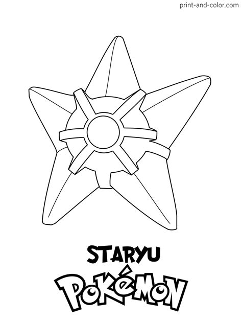 Staryu Pokemon Coloring Pages Sketch Coloring Page