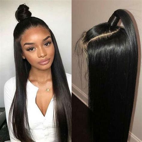 Straight Lace Wig In 2020 Wig Hairstyles Human Hair Wigs Front Lace