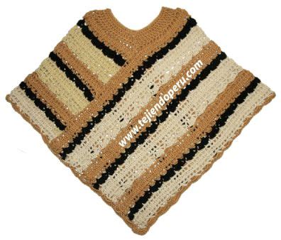 Cómo tejer un poncho de dos rectángulos a crochet Poncho de ganchillo