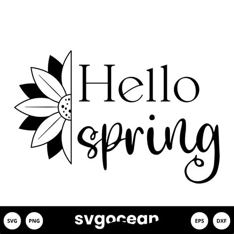 Hello Spring Svg vector for instant download - Svg Ocean — svgocean