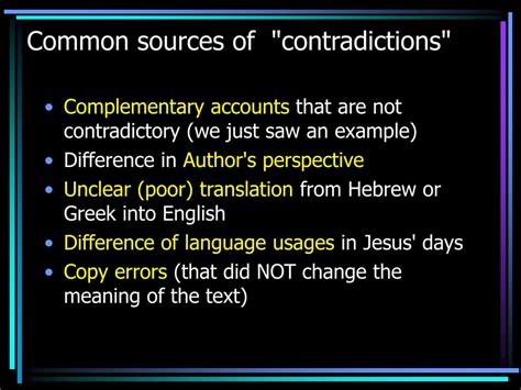 Ppt Apparent Contradictions In The Bible Powerpoint Presentation