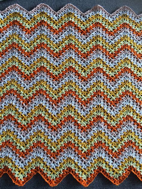 V Stitch Ripple Afghan Pattern By Kara Gunza Ripple Afghan Pattern Afghan Pattern Afghan