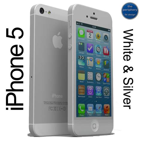 3d model apple iphone 5 white