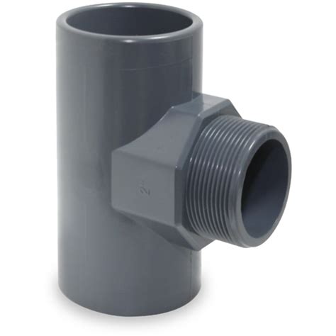 Hidroten 90º PVC TEE SOLVENT SOCKET MALE THREAD ITEM 203 PVC