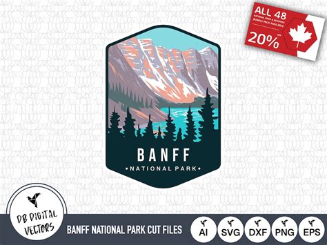 Banff National Park Outline Svg Files Banff National Park Cut Files