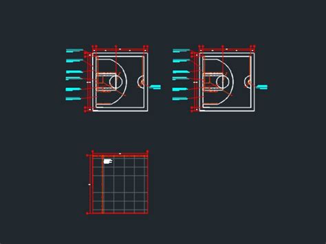 Half Court Basketball Project In Autocad Cad Kb Bibliocad