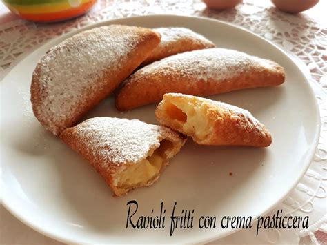 RAVIOLI FRITTI CON CREMA PASTICCERA Supergolosi