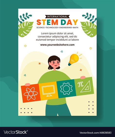 Stem Science Technology Engineering Mathematics Vector Image